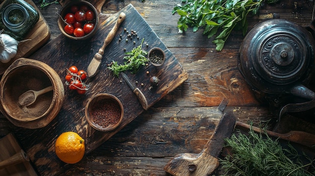 Кухонные инструменты и ингредиенты